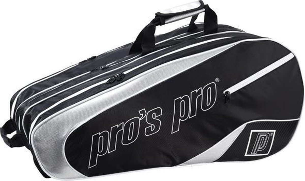 Sac Pro's Pro 12 Raquettes Sac de tennis L111 noir-argent | bol.com