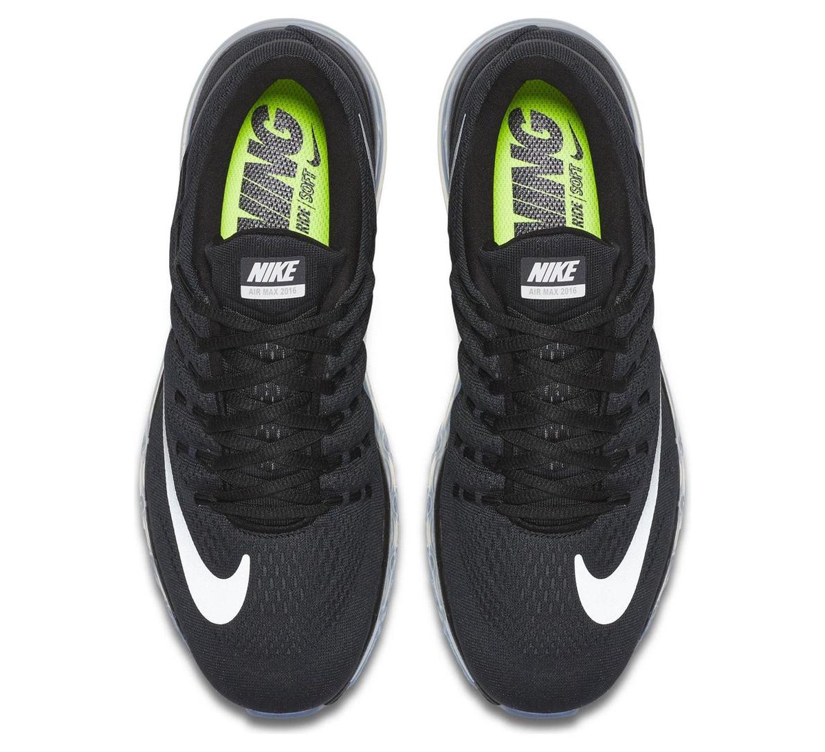 Nike Air Max 2016 Sneakers Heren Sportschoenen - Maat 45.5 - Unisex -  zwart/zilver | bol.com