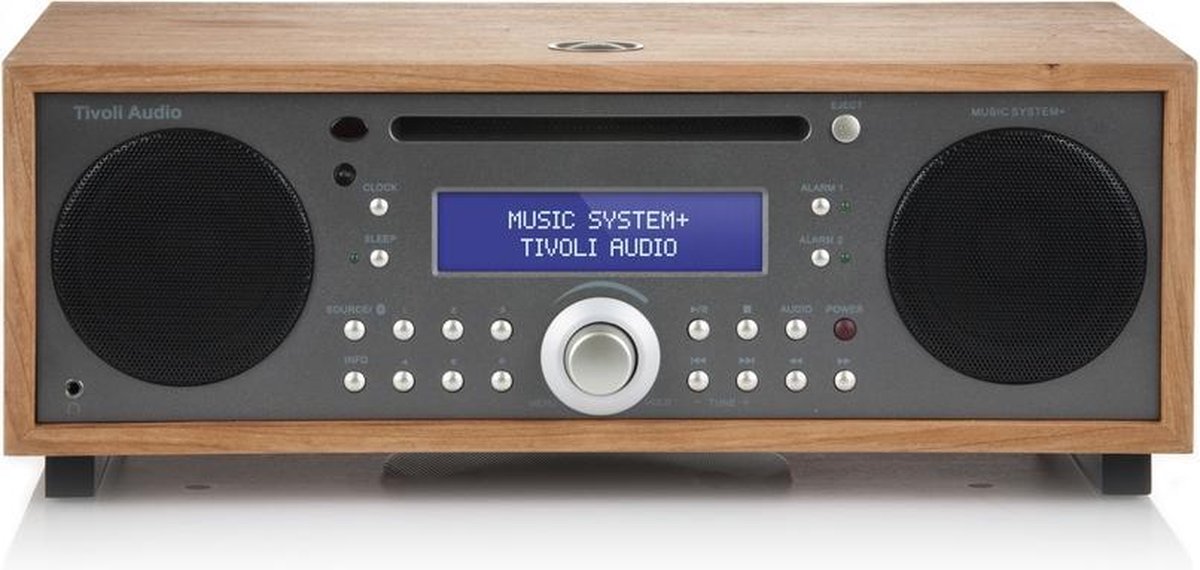 Tivoli Audio -  MusicSystem+ - Alles-in-een-Hifi-systeem - MetallicTaupe/Kers