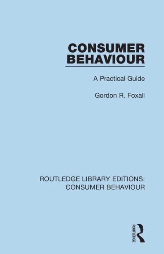 Routledge Library Editions: Consumer Behaviour- Consumer Beh ... - cover