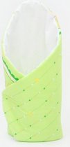 Inbakerdoek - Baby swaddle - 80x80cm - goodnight beertjes geelgroen