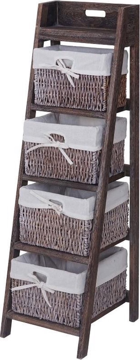 Schuine kast Shabby Chic bruin
