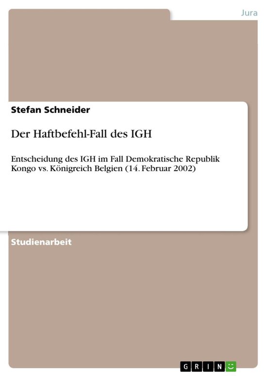 Der Haftbefehl-Fall des IGH - cover