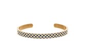 CO88 Collection Majestic 8CB 90103 Stalen Open Bangle met Ster Patroon - One-size (60x50x6 mm) - Goudkleurig / Blauw