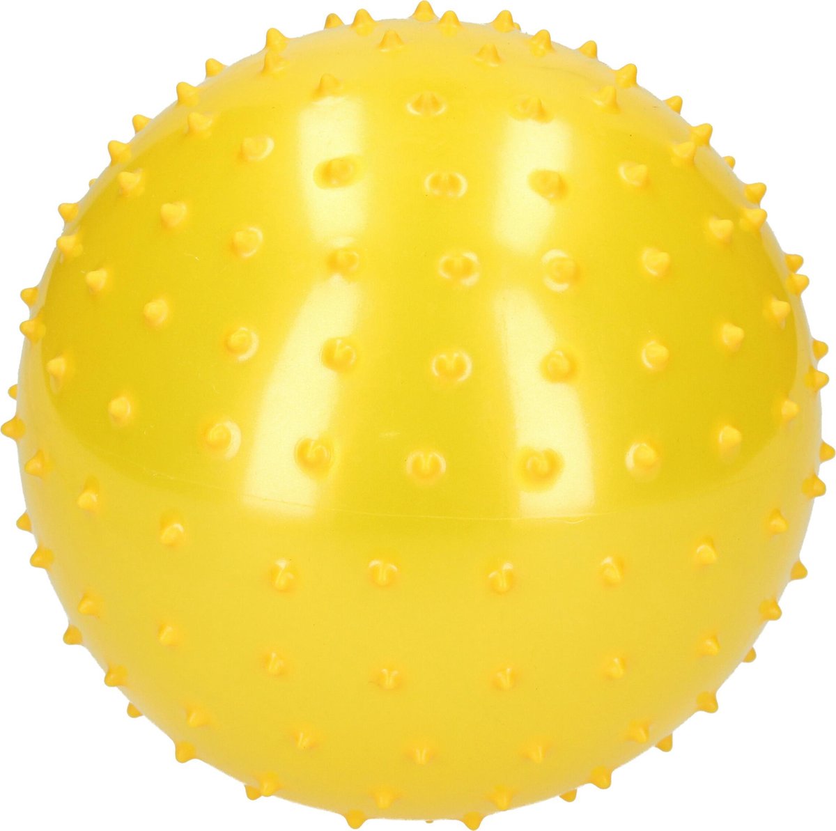 Goedkoopste Massage Bal groot – Ontspannen Handen en Voeten – 19cm | Hoge Dichtheid Massagestekels | Stekelig Plastic Massage Apparaat voor Ontspanning | Massagebal met Stekels | Lacrosse Bal – Geel