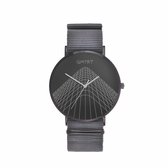 Official GMTRY Horloge - Contour Series Black (1 Watch + 2 Straps Grey & Black)