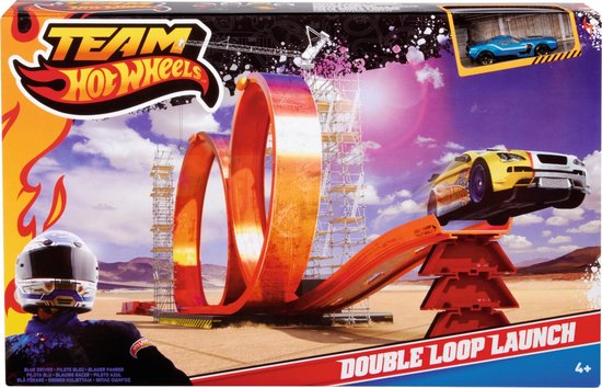 hot wheels double loop launch