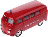 Fx Metalen volkswagen microbus (1962): 11,5 cm rood