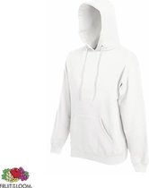 Fruit of the Loom Hoodie Wit Maat XL dubbellaagse capuchon