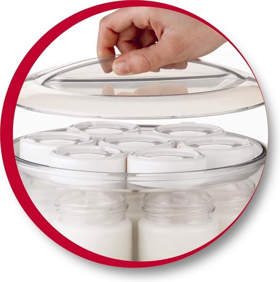 Moulinex YG231E32 Yaourtière Yogurteo 7 Pots De Yaourt Inclus Programmable Écran LCD Minuteur 13w Champagne Avis Fiche Technique Et Prix Au Maroc