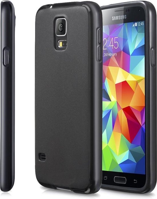 Samsung Galaxy S5 Mini TPU Back Case Hoesje Siliconen Zwart