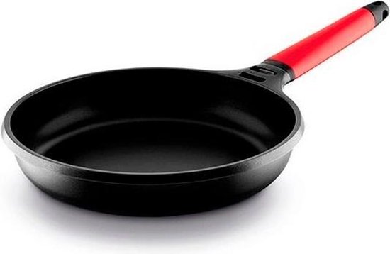Castey Inductie pan, 30 cm, rode handgreep