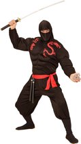 Zwart gespierd ninjakostuum voor volwassenen - Verkleedkleding