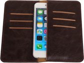 Mocca Pull-up Large Pu portemonnee wallet voor Apple iPhone 6 / 6s Plus
