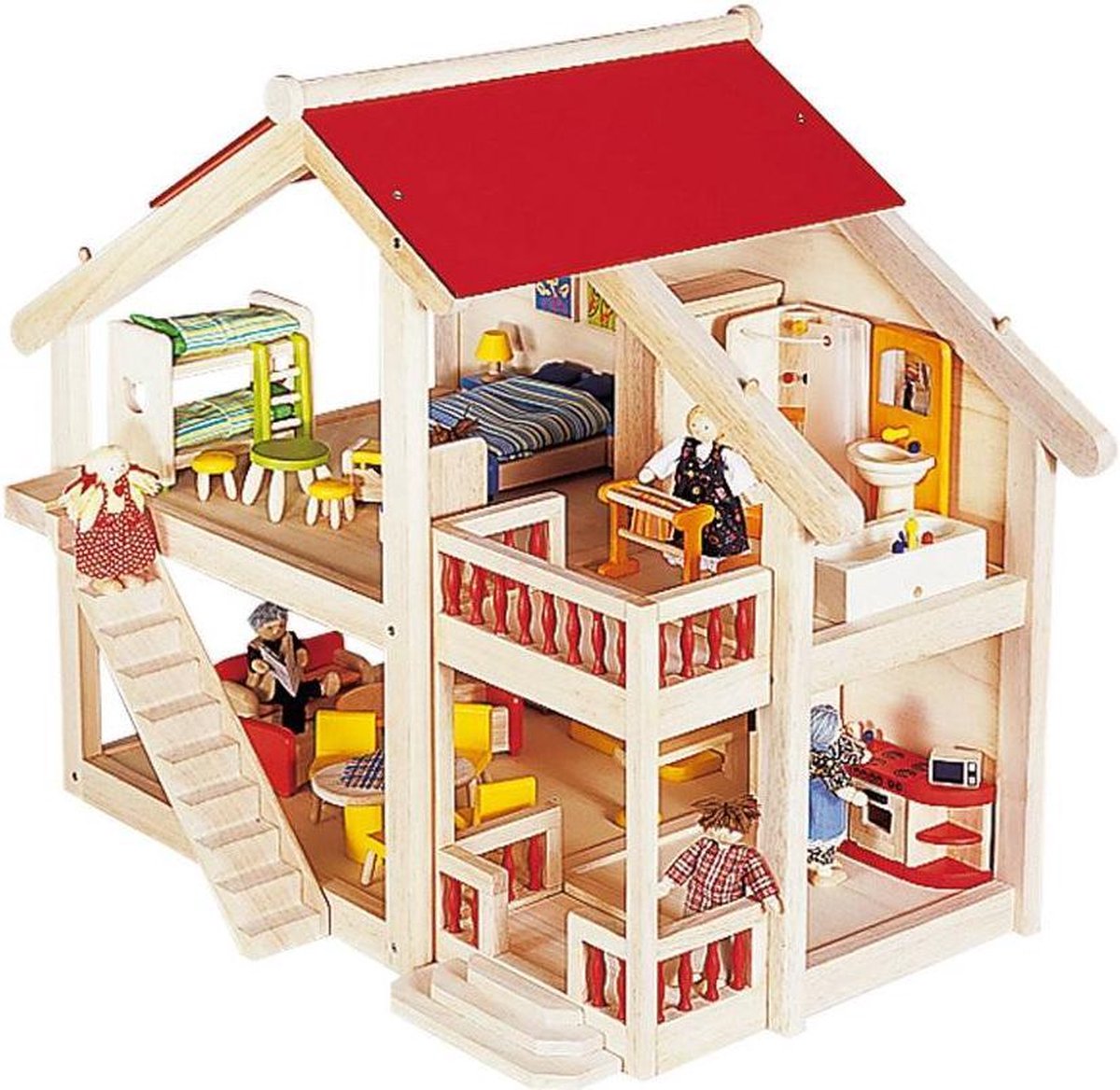 Maison de campagne maison de poupée en bois Pintoy | bol
