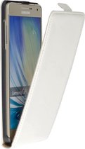 Lederen Wit Samsung Galaxy A7 Flip Case Cover Hoesje