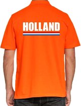 Holland poloshirt / polo t-shirt oranje voor heren - Koningsdag kleding/ shirts S