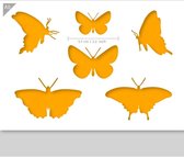 QBIX Butterfly Template A5 Size Plastic - Le papillon du milieu mesure 5,7 cm de large