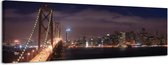 Bay Bridge - Canvas Schilderij Panorama 158 x 46 cm