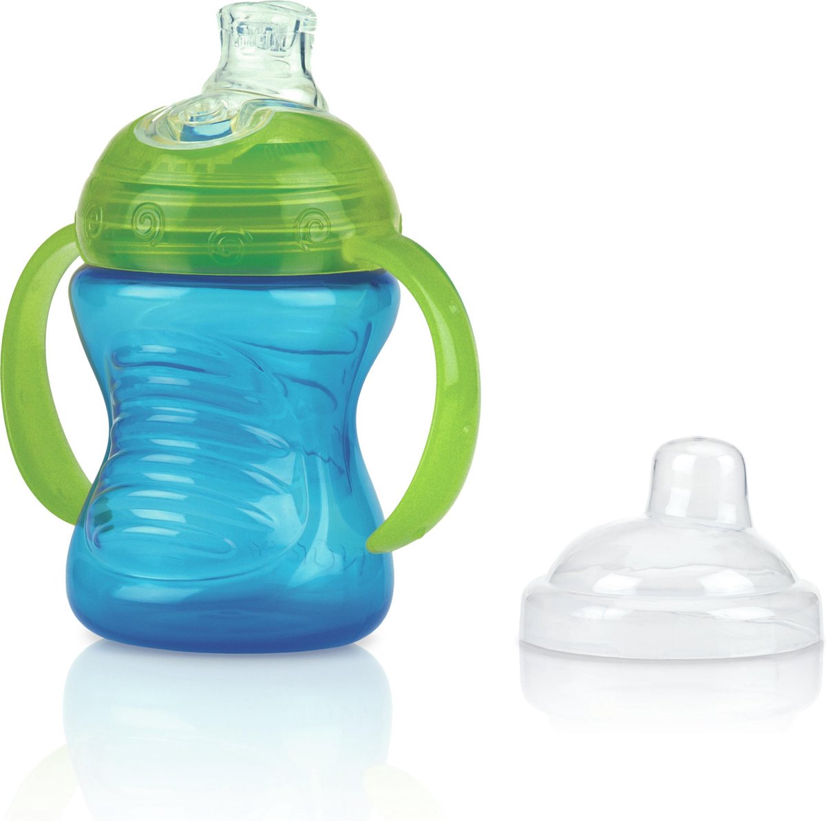 1P PP 240ml antilek beker met handgrepen met silicone SUPER drinktuit met PP dop 1P PP 240ml antilek beker met handgrepen met silicone SUPER drinktuit met PP dop