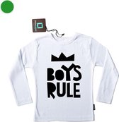 Strijkapplicatie BoysRule in de kleur groen