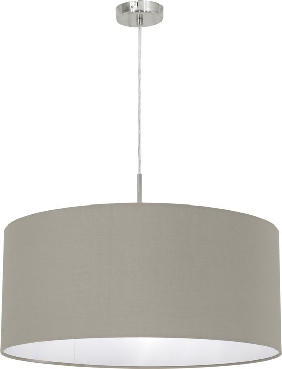 EGLO Pasteri - Hanglamp - 1 Lichts - Ø530mm. - Nikkel-Mat - Taupe