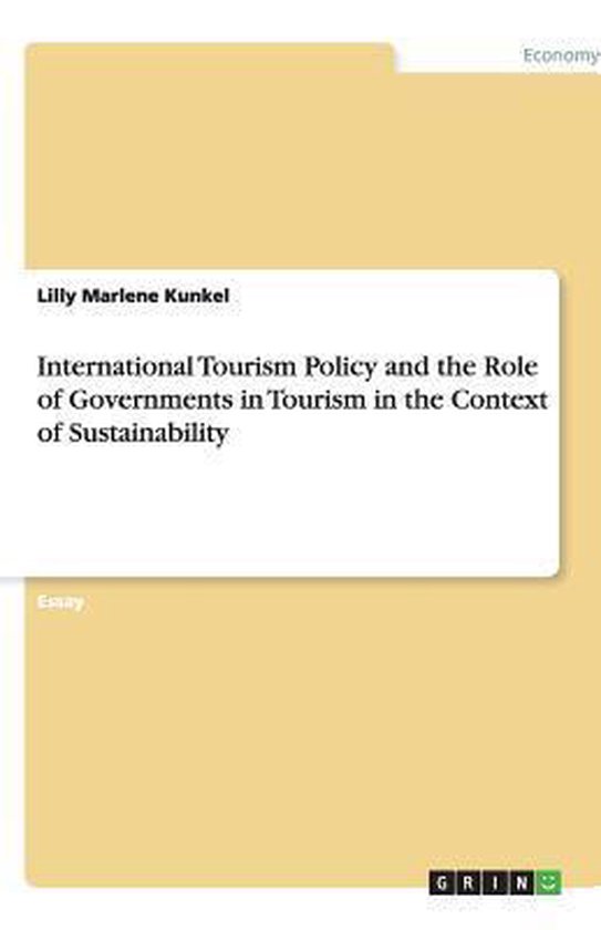 International Tourism Policy and the Role of Governments in  ... - cover