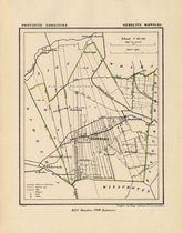 Historische kaart, plattegrond van gemeente Midwolda in Groningen uit 1867 door Kuyper van Kaartcadeau.com