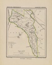 Historische kaart, plattegrond van gemeente Vlierden in Noord Brabant uit 1867 door Kuyper van Kaartcadeau.com