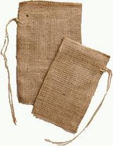 Jute zakjes Ca. 15x28cm 200 stuks - Cadeauzakjes - Juten stof - Kweekbenodigdheden - Diverse maten - Sinterklaas en Piet - Pakjesavond - Sintcadeau - Mini jute zak - Strooizak sint-