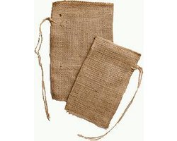 Product afbeelding van Jute zakjes Ca. 15x28cm 200 stuks - Cadeauzakjes - Juten stof - Kweekbenodigdheden - Diverse maten - Sinterklaas en Piet - Pakjesavond - Sintcadeau - Mini jute zak - Strooizak sint-