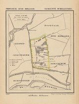 Historische kaart, plattegrond van gemeente Schelluinen in Zuid Holland uit 1867 door Kuyper van Kaartcadeau.com