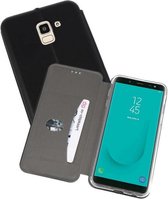 Slim Folio Case - Book Case Telefoonhoesje - Folio Flip Hoesje - Geschikt voor Samsung Galaxy J6 - Zwart