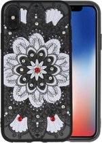 Diamant Mandala Hoesjes Cases voor iPhone X Wit
