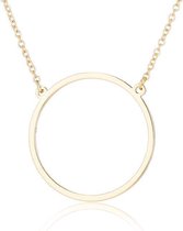 24/7 Jewelry Collection Cirkel Ketting - Open - Goudkleurig