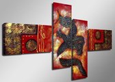 Chinese Draak - Canvas Schilderij Vierluik 160 x 70 cm