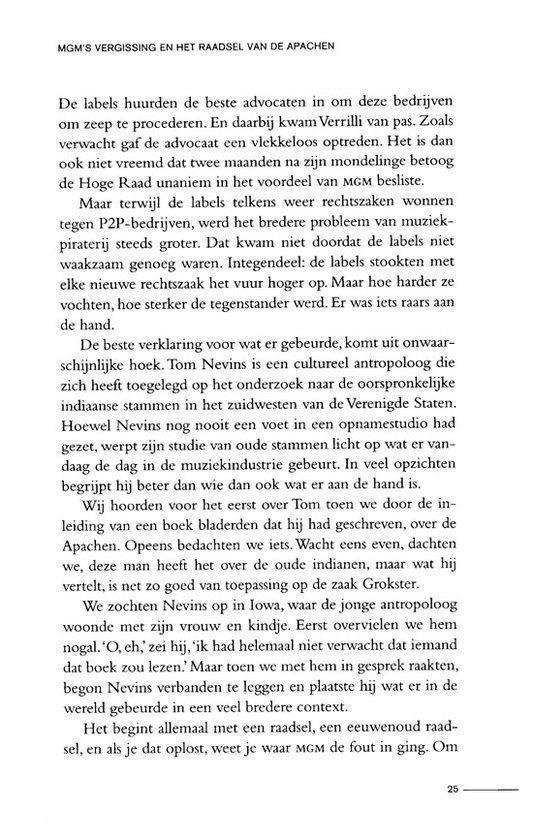 Pagina met tekst over MGM, labels, Verrilli, Tom Nevins, de muziek- en entertainmentindustrie.