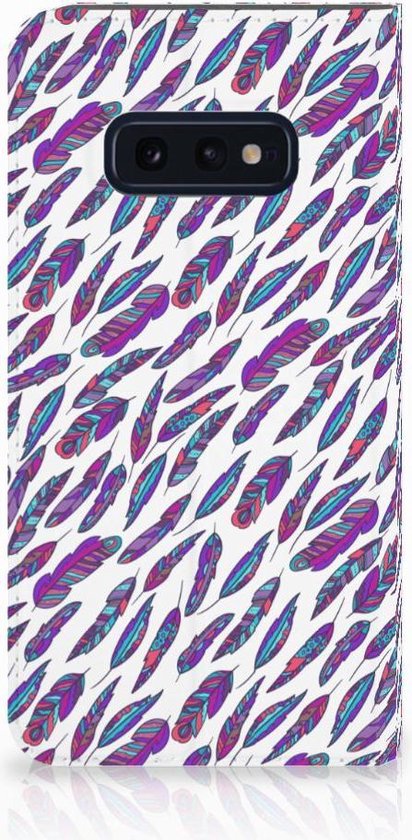 Samsung Galaxy S10e Hoesje met Magneet Feathers Color