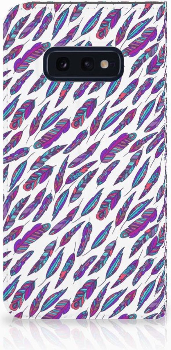 Samsung Galaxy S10e Hoesje met Magneet Feathers Color