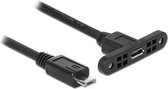 DeLOCK 85245 USB-kabel 0,25 m USB 2.0 Micro-USB B Zwart