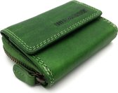 Hill Burry – VL777033 – 5037 groen - echt lederen – mini portemonnee - stevig - chique - uitstraling - vintage leder- groen