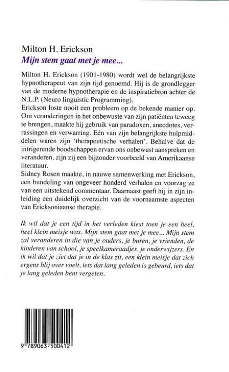 Mijn stem gaat met je mee ... - back cover