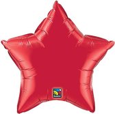 Ster folie ballon - rood - 51 cm
