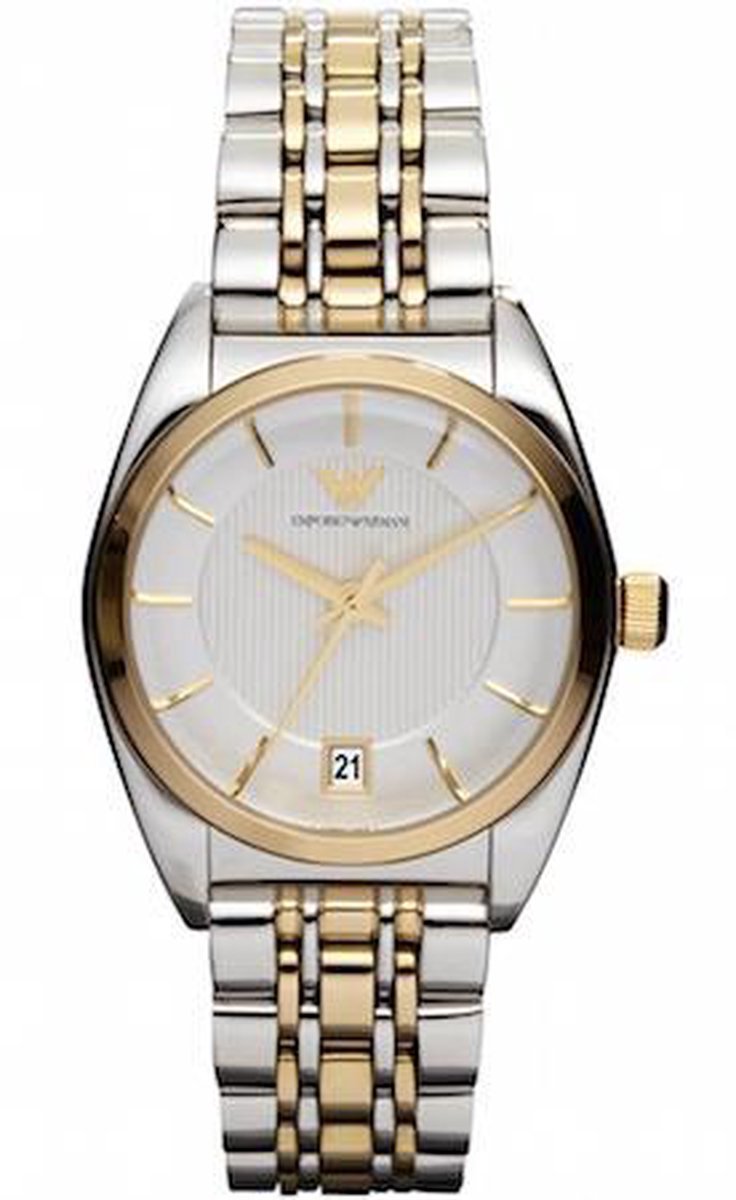 armani watch silver gold