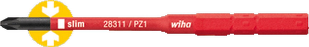Wiha wisselbit SlimBit electric PZD 1 x 75 mm VDE geïsoleerd - 34585