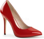 Amuse-20 pointed toe pump with stiletto heel red patent � (EU 45 = US 14) - Pleaser