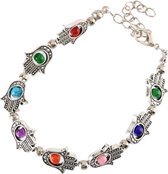 Fako Bijoux® - Armband - Hamsa Handjes - Multicolour