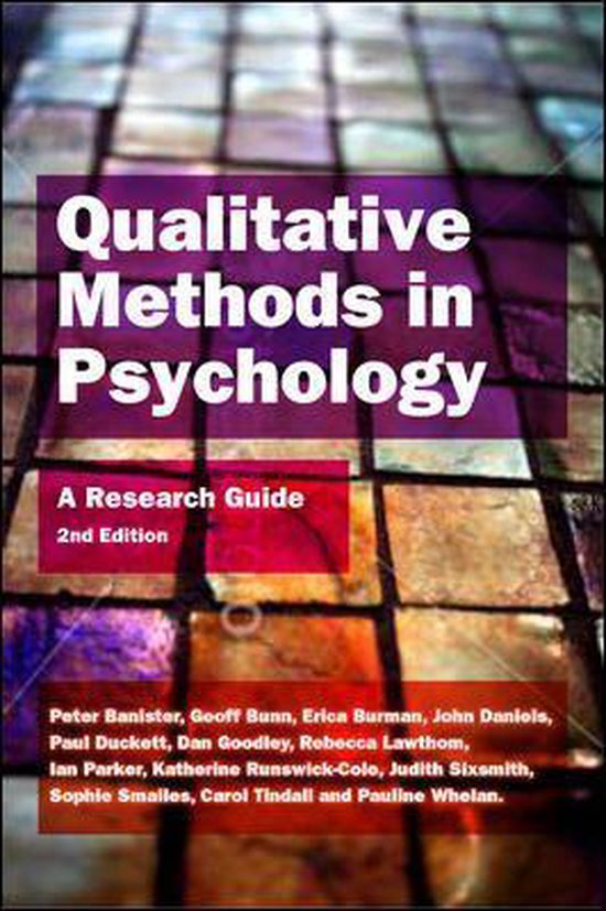 Qualitative Methods In Psychology: A Research Guide - cover