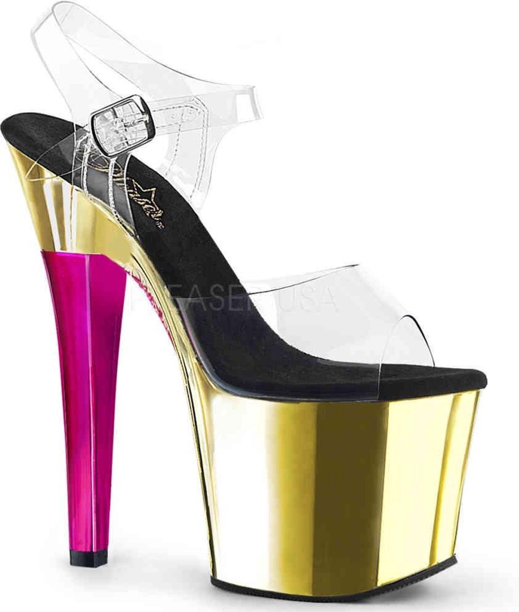 Pleaser - MOON711MER Sandaal met enkelband, Paaldans schoenen - Paaldans schoenen - 37 Shoes - Blauw