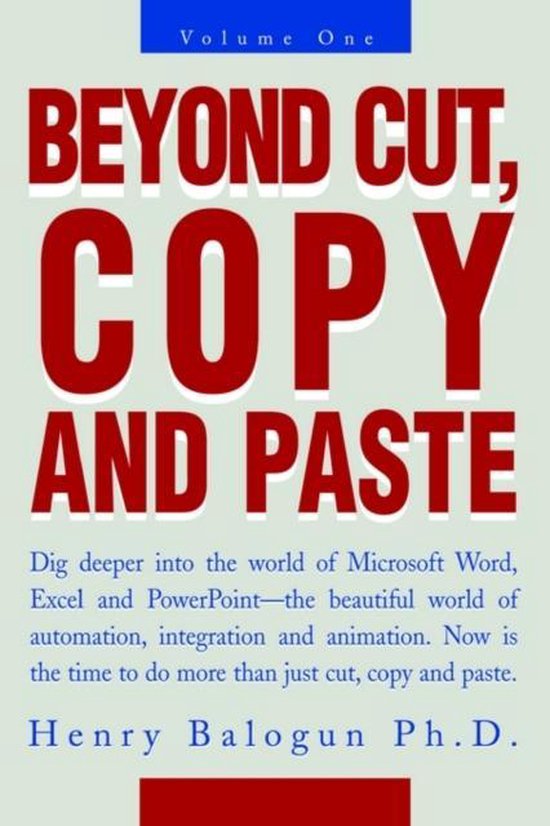 Beyond Cut, Copy and Paste - cover